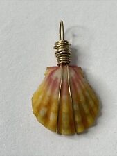 HAWAIIAN SUNRISE SHELL PENDANT WITH WIRE WRAP picture