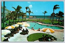 Postcard Florida Pompano Beach Sun Castle & Motor Hotel Swimming Pool FL  1971 picture