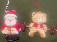Vintage Lot Of 2 Christmas Ornaments Retro Christmas picture
