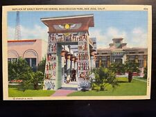 Vintage Postcard 1930+ Replica Early Egyptian Shrine Rosicrucian Pk San Jose CA picture