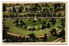 1936 Aerial View of Gettysburg National Cemetery, Gettysburg, PA Postcard picture