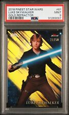 Luke Skywalker 2018 Topps Star Wars Finest Gold Refractor /50 PSA 9 Mint #61 picture
