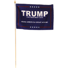 Lot 4 Trump 12x18 Inch Stick Flag 2016 Make America Great Again Donald President picture