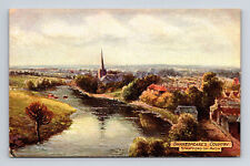View of Stratford-On-Avon UK Shakespeare's Country Raphael Tuck Oilette Postcard picture