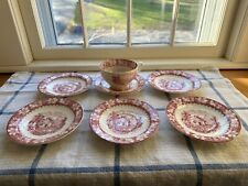 Colonial Wood & Sons Tea Cup & (6) Saucers - full size Burslem England picture