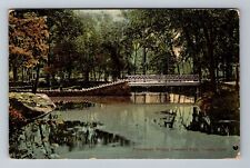 Topeka KS-Kansas, Vinewood Park, Picturesque Bridge, c1909 Vintage Postcard picture