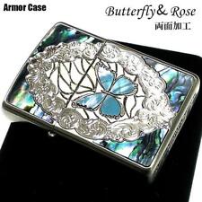ZIPPO ARMOR Limited Edition Butterfly Shell Zippo Lighter Butterfly Rose Blue picture