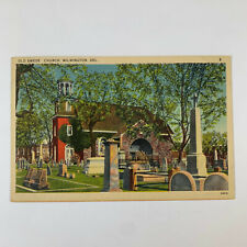 Postcard Delaware Wilmington DE Old Swede Church 1940s Linen Unposted picture