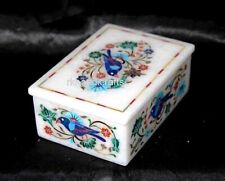6 x 4 Inches Marble Jewelry Box Multicolor Stone Inlay Work Bangle Box for Wife picture