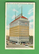 c. 1910 EDWARD MITCHELL POSTCARD - SAN JOAQUIN LIGHT AND POWER BULDING - FRESNO picture