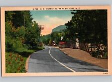 c1940 US Highway 74 Bat Cave North Carolina NC Road Linen Postcard picture