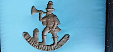 vtg brass fire company sign picture