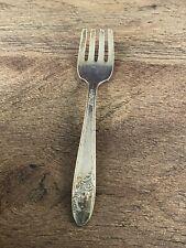 Vintage Oneida Community Tudor Plate Queen Bess Baby Child Fork Silver Plate picture