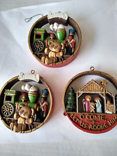 3 Vintage Hallmark keepsake Ornaments 1977.Very Good Condition. In box sr picture