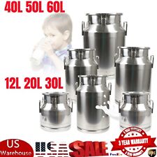 12-60L Stainless Steel Container/Milk Can/Oil Barrel Storage/Silver Farm Supply picture