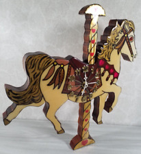 Carousel Horse HAND MADE WOODEN  WALL Clock 20
