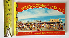 Vtg Postcard Book Wildwood By The Sea NJ 10 Natural Views Color Boardwalk Pier picture