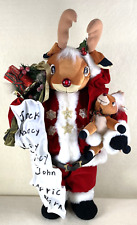 Giant 30” Tall Lighted Reindeer Santa Plays 8 Different Christmas Tunes picture