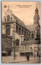 Postcard Belgium Antwerp Anverse St Paul's Church 10F picture