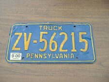 Pennsylvania 2000 Truck License Plate ZV 56215 picture