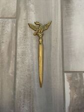 Vintage Virginia Metalcrafters Solid Brass Spread Eagle Letter Opener 7-46 picture
