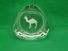 Triangular, Clear Glass Ashtray--Camel Cigarettes--VINTAGE picture