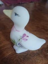 Fenton Lenox Glass Figurine Pearl The Little White Duck Hand Painted Signed picture