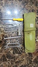 Vintage Toyota Motor TEQ Roll Up Tool Kit Bag Wrench Plier Green picture