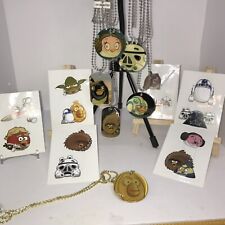 Angry birds Dog Tags (6) Star Wars W/ Rare Gold C-3pO & Stickers picture