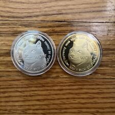 Doge Coin Wow Silver And Gold Coin  picture