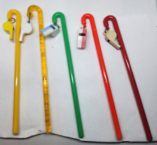 5x Wet Your Whistle 1950s Plastic Novelty Drink Stirrers Swizzle Sticks picture
