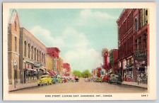 Postcard~ King Street Looking East~ Gananoque, Ontario, Canada picture