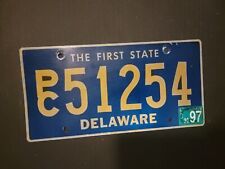 Vintage 1997  DELAWARE  THE FIRST STATE License Plate PC 51254 picture
