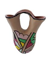Native American Pottery Wedding Ceremonial Vase 5in Hand Painted  Unbranded  picture