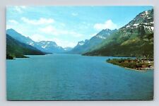 View Waterton Lake Prince Wales Hotel National Park Alberta Canada Postcard UNP picture