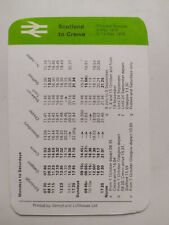British Rail Pocket Timetable CARD Southend - Crewe May 1978 picture