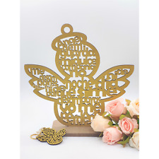 US 12pcs Gold Angel Wooden Religious Centerpiece Baby Shower Wedding Party picture