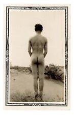 1930s Male Nude Boots in the Desert Vernacular Snapshot picture