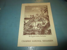 Vintage Canadian National Steamships Menu-S.S. Prince Rupert -June 28, 1934 picture