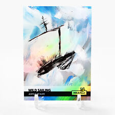WILD SAILING Kate Sailboat Painting Card 2023 GleeBeeCo Holographic #WLKT picture