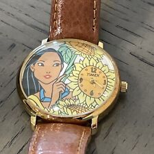 Vintage Timex Disney Pocahontas Watch Sunflowers Water Resistant Stainless Back picture