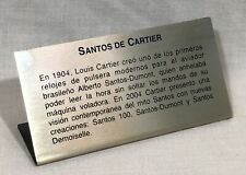 CARTIER Window Shop Dealer Display Santos de Cartier 100 Gold Steel OEM / picture