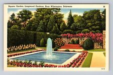 Wilmington DE-Delaware, Square Garden, Longwood Gardens, Vintage Postcard picture