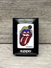 Zippo Windproof Lighter With Rolling Stones Rainbow Tongue Logo NEW UNSTRUCK picture