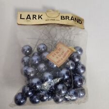 Vintage LARK BRAND 4 Doz. Blue Christmas Ball Picks in Original Bag ROCKABILLY picture