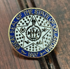 Great Seal of the State of Oklahoma Lapel Hat Vest Pin picture
