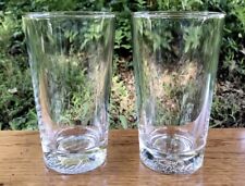 Pair of BUDWEISER King of Beers Embossed Heavy Clear Beer Glasses picture