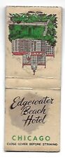 Edgewater Beach Hotel-Chicago, Ill. Vintage Matchbook Cover picture