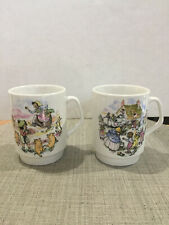 Two Vintage Fena Porzellan Children's Fairy Tale Nursery Rhyme Ceramic Mugs  picture