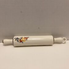 Rare Ceramic Harker rolling pins with Rose pattern with cork stopper picture